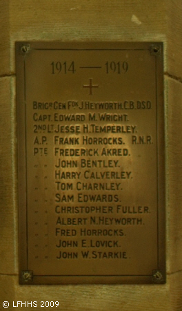 Christ Church, Bacup - War Memorial