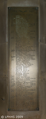 Christ Church, Bacup - War Memorial