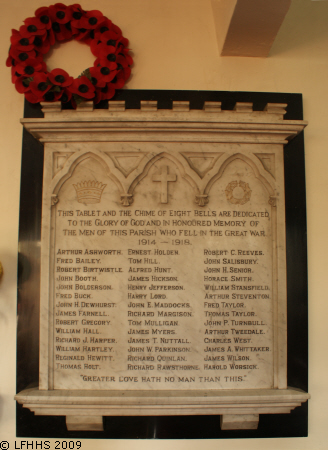 Edenfield Parish Church - War Memorial