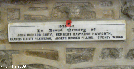 Helmshore Methodist Church, War Memorial